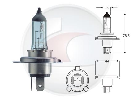 LAMP.HALOG.H4 12V 60/55W P43T