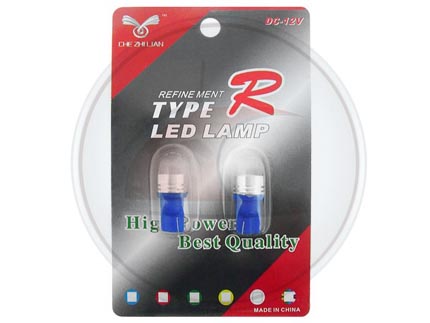 LAMP.SIN CULOTE SUPER LED T10 1W AZ