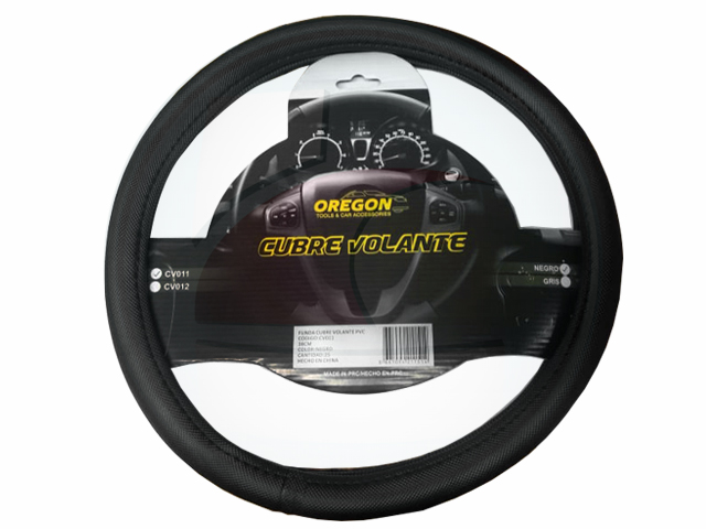 CUBRE VOLANTE 38 CM.NEGRO TEXTURADO