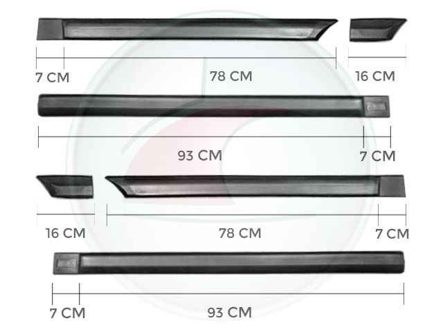 MOLDURA LAT.TEMPRA NEGRA JGO.