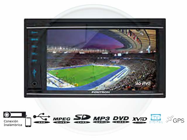 REPRODUCTOR DOBLE DIN/CD/DVD 6.2Â´ T