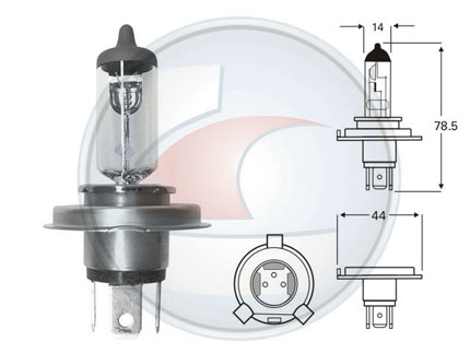 LAMP.HALOG.H4 12V 60/55W P43T BLIS