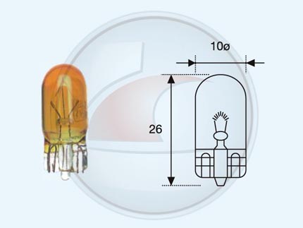 LAMP.SIN CULOTE W5W 12V 5W W2.1X9.5