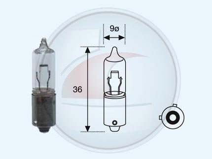 LAMP.1 FILAM.H21W 12V 21W BAY9S.