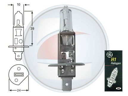 LAMP.HALOG.H1 STD 12V 55W P14.5S