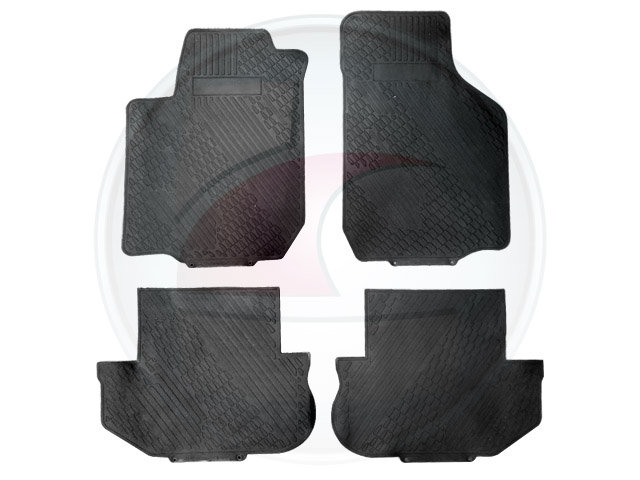 ALFOMBRA HABIT. BORA 4 PIEZAS NEGRA