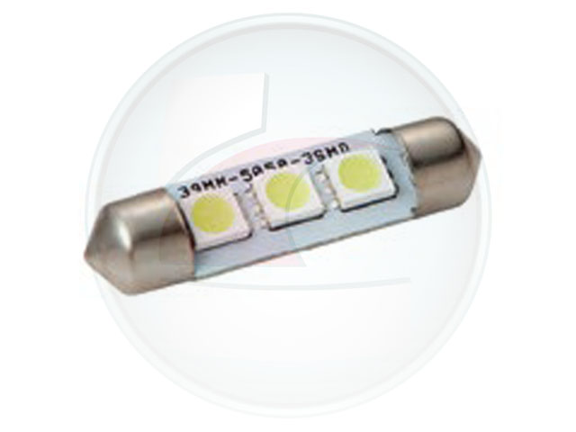 LAMP.LED TUBULARES 12V 3 LED 39MM