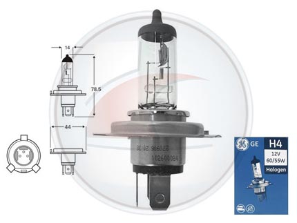 LAMP.HALOG.H4 12V 60/55W P43T STD