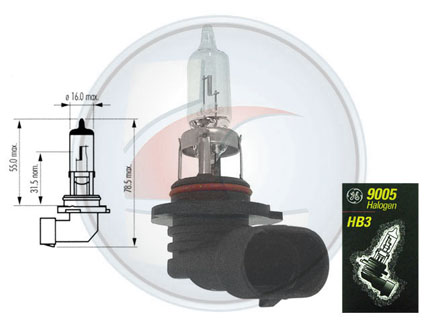 LAMP.HALOG.HB3 STD 12V 60W P20D