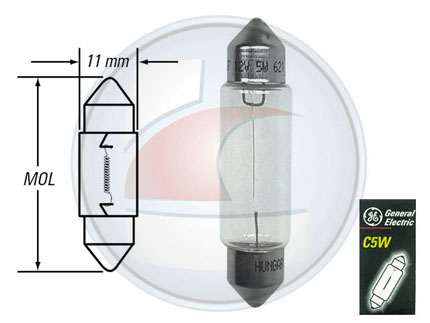 LAMP.TUBULARES C5W 12V 5W SV8.5