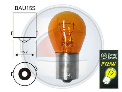 LAMP.1 FILAM.PY21W 12V 21W AMBAR P/