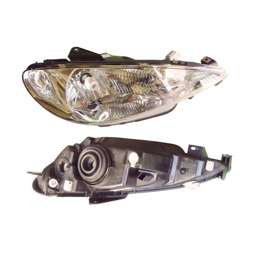 206 MONOPARABOLA H4-CON LUZ DE POSICION Y GIRO INCORPORADO  LENTE LISO 99/ DERECHO