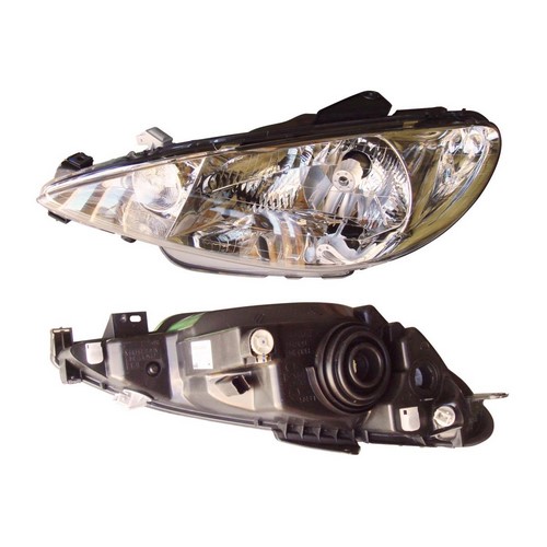 206 MONOPARABOLA H4-CON LUZ DE POSICION Y GIRO INCORPORADO  LENTE LISO 99/ IZQUIERDO