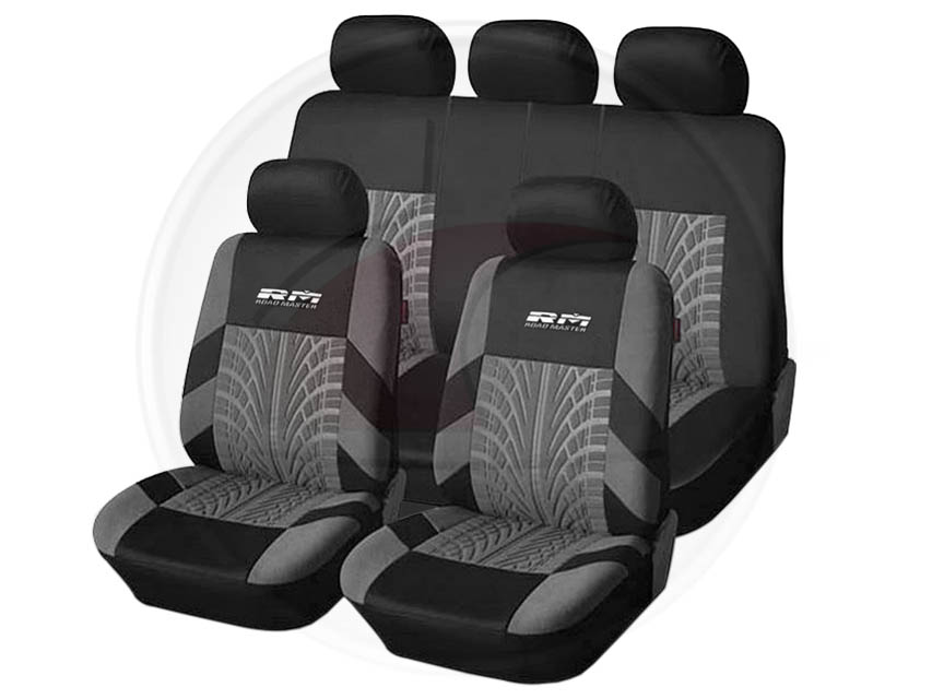 FUNDA UNIV.TELA NEGRO/GRIS JGO.