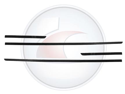 MOLDURA LAT.FOX 10-> 3P.FINA NEGRA