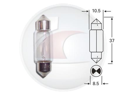 LAMP.TUBULARES 6411 12V 10W