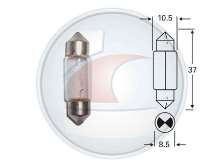 LAMP.TUBULARES 6418 12V 5W