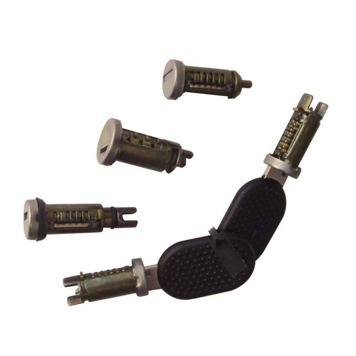 UNO-DUNA CON 1 CILINDRO DE IGNICION-2 CERROJOS DE PUERTAS-1 CERROJO DE BAUL-1 CERROJO DE TAPA TRASERA CON 2 LLAVES