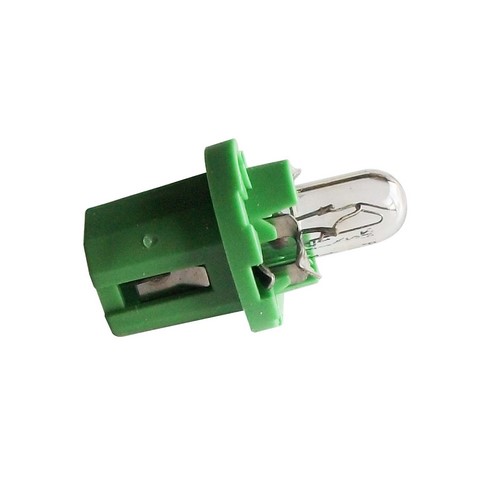 12V 2W BAX 10D CON PORTA LAMPARA VERDE
