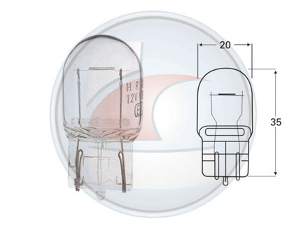 LAMP.SIN CULOTE T20 12V 21W 1 FILAM