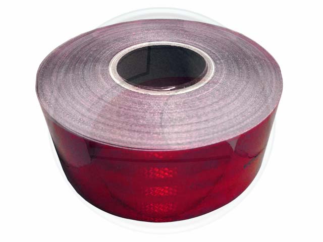 CINTA REFLECTIVA ROJA 7.5 CM X 50 M