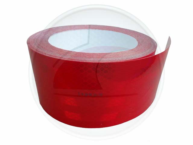 CINTA REFLECTIVA ROJA 7.5 CM X 1 ME
