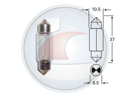 LAMP.TUBULARES 6423 24V 5W