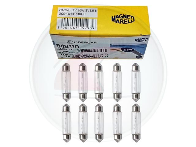 LAMP.TUBULARES C10W 12V SV8.5-8