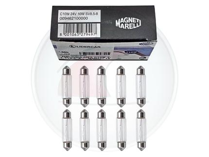 LAMP.TUBULARES C10W 24V 5V8.5-8