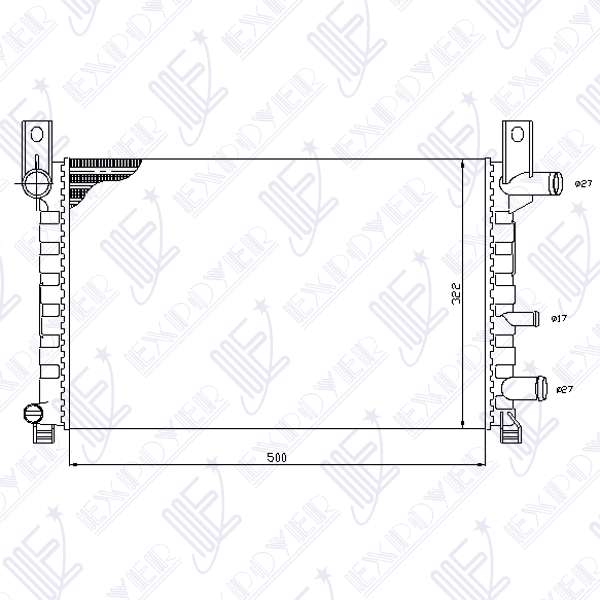 RADIADOR AGUA ALUM.IMP. 1.3 NAF  FIESTA      96/**