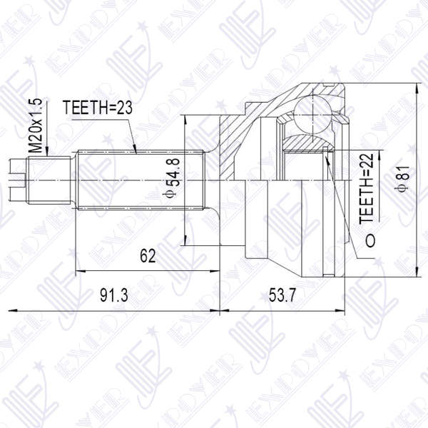 KIT HOMOCINETICA LARA                 ESCORT/ORION