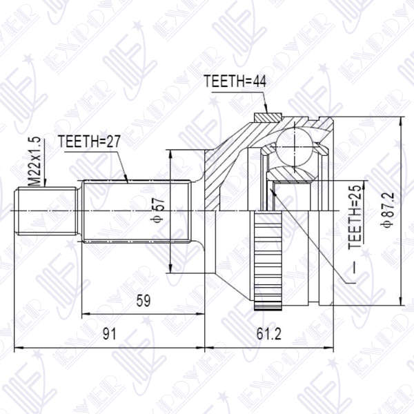 KIT HOMOCINETICA LARA             MONDEO 96/ C/ABS