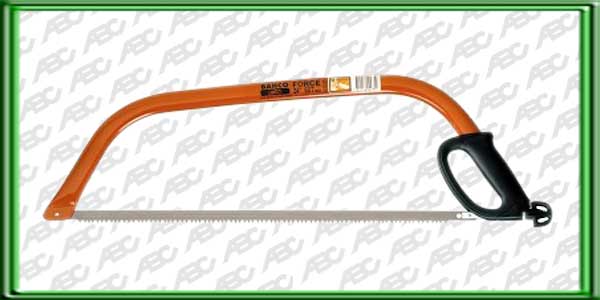 ARCO DE SIERRA TRONZADOR. LARGO: 530 mm. // Para trabajos duros. Fabricado en acero de alta calidad. lacado en naranja. Protegido de la oxidacion y la corrosion por medio de un recubrimiento de alto impacto. Dise?ado para trabajar facilmente bajo co ndici