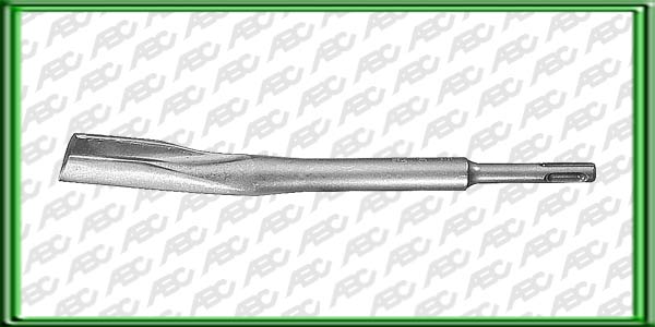 CINCEL ACANALADO Longitud Total: 300 mm. Filo de Corte: 32 mm. Realiza canales en paredes de ladrillo y materiales similares. Unidad de embalaje: 1