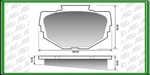 PASTILLAS DE FRENO CHRYSLER DODGE 1500 AÃ±o: 71Â»78 Posicion: DELANTERO Caliper: TENSA // GENERAL MOTORS 400 AÃ±o: 70Â» Posicion: DELANTERO Caliper: LUCAS GIRLING // RENAULT 12 AÃ±o: 72>80 Posicion: DELANTERO Caliper: TENSA - en cuÃ±a // Dimensiones: Alto