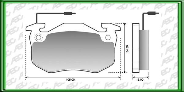 PASTILLAS DE FRENO RENAULT 18 AÃ±o: 82Â» Posicion: DELANTERO Caliper: BENDIX // RENAULT 19 AÃ±o: 82Â» Posicion: DELANTERO Caliper: BENDIX // Dimensiones: Alto: 54.50 Largo: 105.00 Espesor: 18.00 - Simetrica - ARGENTINA