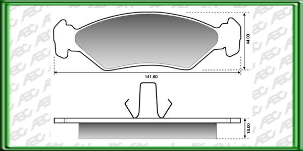PASTILLA FRENO FIESTA - KA --/13 DIC SOLIDO