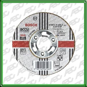 DISCO DE DESBASTE - MINI AMOLADORA A BATERIA Para la maquina GWS 14.4 V. Desbaste - acero inoxidable. Accesorio para herramientas a bateria Bosch. Unidad de embalaje: 1