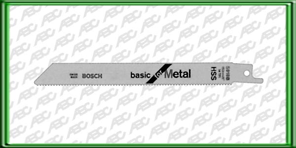 HOJA DE SIERRA SABLE S 918 B. Material: HSS. Longitud: 150 mm. Distancia entre dientes: 1.8 mm. Tipo de dientes: T. Para cortar hierro. Cu/Ni/Ms/Zn y aluminio. Unidad de embalaje: 2