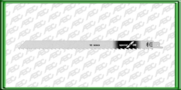 HOJA DE SIERRA SABLE S 1211 K. MATERIAL: ACERO INOXIDABLE. LONGITUD: 300 MM. DISTANCIA ENTRE DIENTES: 8.5 M. TIPO DE DIENTES: T. PARA CORTAR MATERIAL CONGELADO. UNIDAD DE EMBALAJE: 5