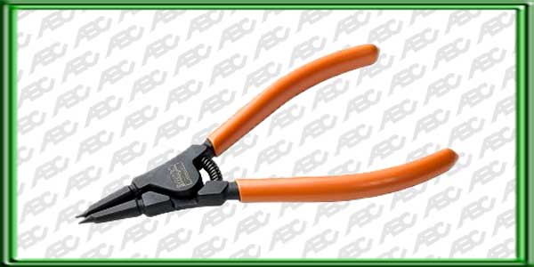 PINZA PARA ANILLOS DE RETENCION EXTERIOR MORDAZA RECTA. De acero cromo vanadio. Mango recubierto de PVC. PUNTA rectificadas de precision. Resorte de apertura.