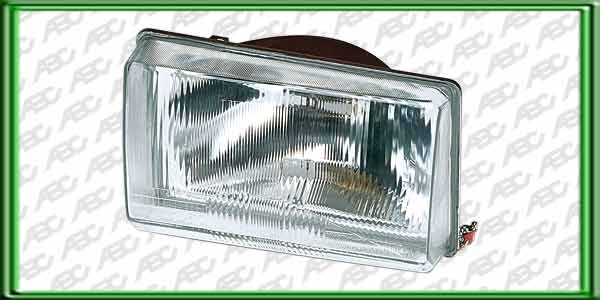 OPTICA LINEA AUTO VOLKSWAGEN 1500 80 -> IZQUIERDO - Faro asimetrico - Solo Argentina. Para lamparas P45T. Caja x 4 unid.