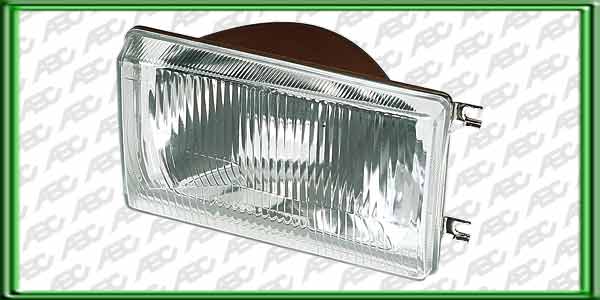 OPTICA LINEA AUTO VOLKSWAGEN GACEL -> 86 IZQUIERDO - FARO ASIMETRICO CON LUZ DE POSICION. PARA LAMPARAS P45T. CAJA X 8 UNID