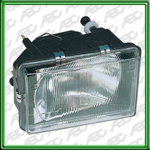 OPTICA LINEA AUTO FIAT FIORINO / SPAZIO / VIVACE DERECHO - Faro asimetrico con luz de posicion. Para lamparas P45T. Caja x 4 unid.