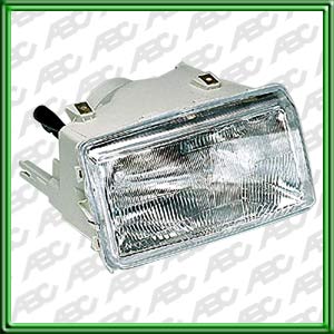 OPTICA LINEA AUTO RENAULT TRAFIC Fase II 92 DERECHO - Faro asimetrico con luz de posicion. Mando Manual. Para lamparas H4. Caja x 4 unid.