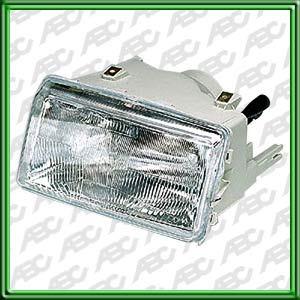 OPTICA LINEA AUTO RENAULT TRAFIC Fase II 92 IZQUIERDO - Faro asimetrico con luz de posicion. Mando Manual. Para lamparas H4. Caja x 4 unid.