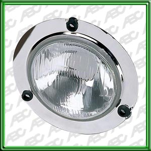 OPTICA LINEA AGRICOLA FIAT - LINEA 800-E. Faro delantero embutido. Luz alta y baja. Para lamparas P45T 12V 45/40W. Nro. original 831 1363. Caja x 6 unid.