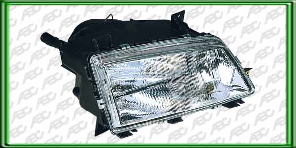 OPTICA LINEA AUTO PEUGEOT 405 87 -> 99 DERECHO - Faro asimetrico halogeno con luz de posicion - Mando manual. Para lamparas H4. Caja x 4 unid.