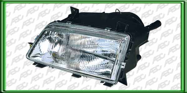 OPTICA LINEA AUTO PEUGEOT 405 87 -> 99 IZQUIERDO - Faro asimetrico halogeno con luz de posicion - Mando manual. Para lamparas H4. Caja x 4 unid.