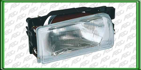 OPTICA LINEA AUTO VOLKSWAGEN GOL 91 -> 95 / SAVEIRO 91 -> 95 / SENDA 91 -> 95 DERECHO - Faro asimetrico con luz de posicion y soporte. Tipo VIC. Para lamparas H4. Caja x 6 unid.